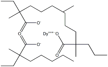 Dysprosium(III)bis(2-ethyl-2-methylheptanoate)(2-methyl-2-propylhexanoate) 구조식 이미지