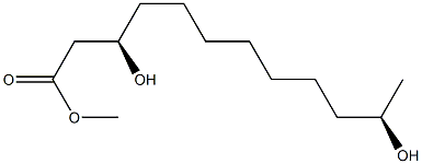 (3R,11R)-3,11-Dihydroxylauric acid methyl ester Structure