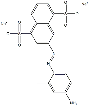 3-(4-Amino-2-methylphenylazo)-1,5-naphthalenedisulfonic acid disodium salt 구조식 이미지