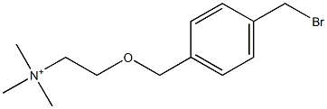 2-[p-(Bromomethyl)benzoxy]-N,N,N-trimethylethanaminium 구조식 이미지