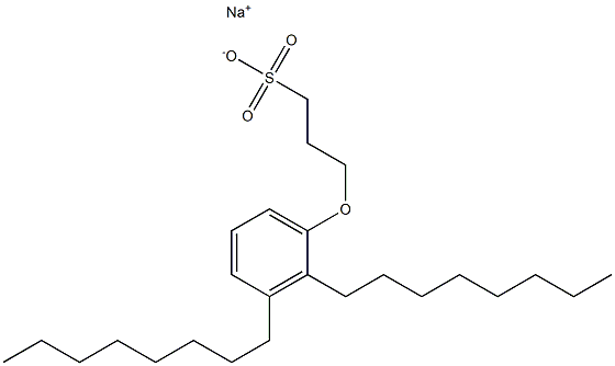 3-(2,3-Dioctylphenoxy)propane-1-sulfonic acid sodium salt 구조식 이미지