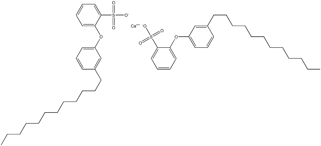 Bis[2-(3-dodecylphenoxy)benzenesulfonic acid]calcium salt Structure