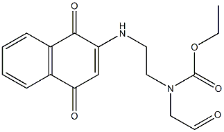 N-(2-Oxoethyl)-N-[2-[(1,4-dihydro-1,4-dioxonaphthalen)-2-ylamino]ethyl]carbamic acid ethyl ester 구조식 이미지