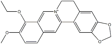9-Ethoxy-10-methoxy-5,6-dihydrobenzo[g]-1,3-benzodioxolo[5,6-a]quinolizinium Structure