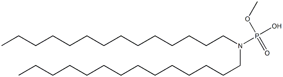 N,N-Ditetradecylamidophosphoric acid hydrogen methyl ester Structure