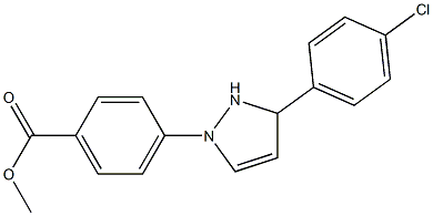 4-[3-(4-Chlorophenyl)-4-pyrazolin-1-yl]benzoic acid methyl ester 구조식 이미지