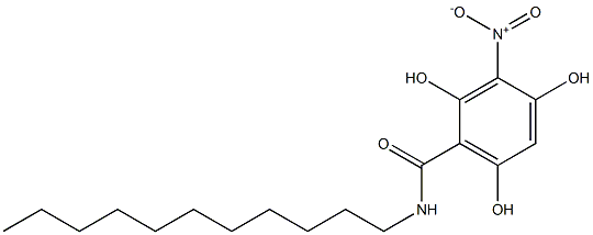 2,4,6-Trihydroxy-3-nitro-N-undecylbenzamide 구조식 이미지