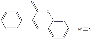 3-Phenyl-2-oxo-2H-1-benzopyran-7-diazonium Structure