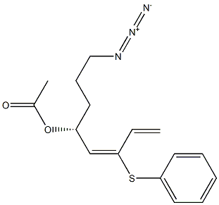 (3E,5R)-8-Azido-5-acetoxy-3-phenylthio-1,3-octadiene Structure