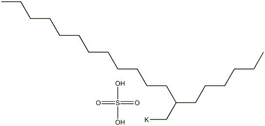 Sulfuric acid 2-hexyltetradecyl=potassium salt Structure