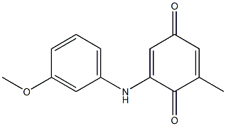 2-(3-Methoxyanilino)-6-methyl-1,4-benzoquinone Structure
