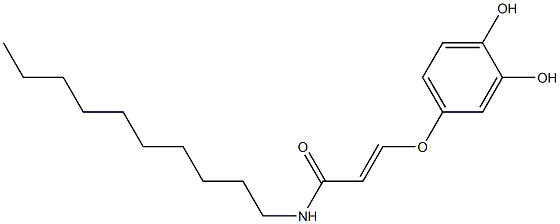 (E)-N-Decyl-3-(3,4-dihydroxyphenoxy)propenamide Structure