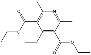 4-Ethyl-2,6-dimethylpyridine-3,5-dicarboxylic acid diethyl ester 구조식 이미지