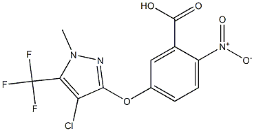 5-[[4-Chloro-1-methyl-5-(trifluoromethyl)-1H-pyrazol-3-yl]oxy]-2-nitrobenzoic acid Structure