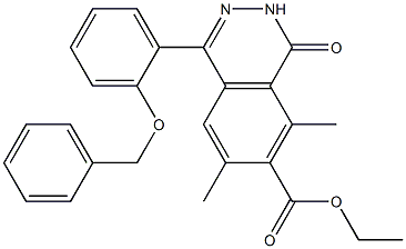 1-(2-Benzyloxyphenyl)-3,4-dihydro-4-oxo-5,7-dimethylphthalazine-6-carboxylic acid ethyl ester Structure