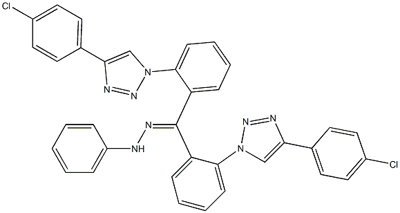 [4-(4-Chlorophenyl)-1H-1,2,3-triazol-1-yl]phenyl ketone phenyl hydrazone Structure