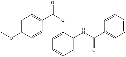 4-Methoxybenzoic acid 2-benzoylaminophenyl ester 구조식 이미지