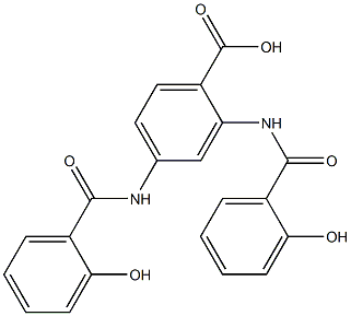 2,4-Bis[(2-hydroxybenzoyl)amino]benzoic acid Structure