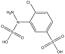 4-Chloro-3-(2-sulfohydrazino)benzenesulfonic acid 구조식 이미지