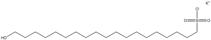 19-Hydroxynonadecane-1-sulfonic acid potassium salt Structure