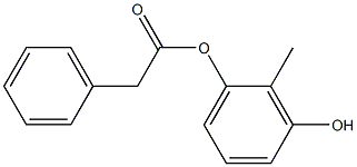Phenylacetic acid 3-hydroxy-2-methylphenyl ester 구조식 이미지