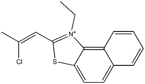 2-(2-Chloro-1-propenyl)-1-ethylnaphtho[1,2-d]thiazol-1-ium Structure