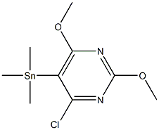 4-Chloro-2,6-dimethoxy 5-(trimethylstannyl)pyrimidine 구조식 이미지