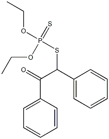 Dithiophosphoric acid O,O-diethyl S-(2-oxo-1,2-diphenylethyl) ester Structure