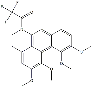 6-Trifluoroacetyl-1,2,10,11-tetramethoxy-5,6-dihydro-4H-dibenzo[de,g]quinoline 구조식 이미지