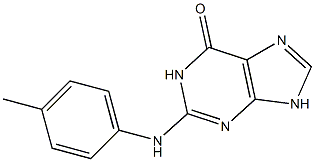 2-(4-Methylphenylamino)-9H-purin-6(1H)-one 구조식 이미지