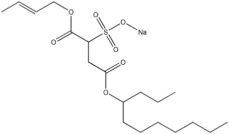 2-(Sodiosulfo)succinic acid 4-undecyl 1-(2-butenyl) ester Structure