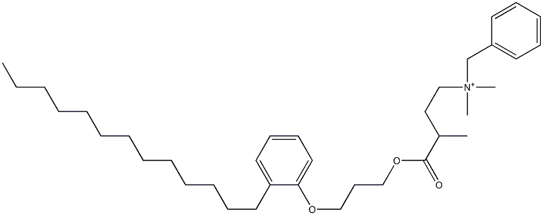 N,N-Dimethyl-N-benzyl-N-[3-[[3-(2-tridecylphenyloxy)propyl]oxycarbonyl]butyl]aminium Structure