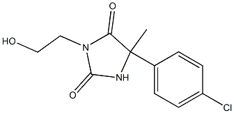 5-(p-Chlorophenyl)-3-(2-hydroxyethyl)-5-methylhydantoin 구조식 이미지