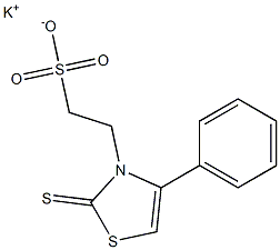 2-(4-Phenyl-2-thioxo-4-thiazolin-3-yl)ethanesulfonic acid potassium salt Structure