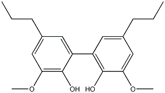 3,5'-Dipropyl-5,3'-dimethoxy-1,1'-biphenyl-6,2'-diol Structure