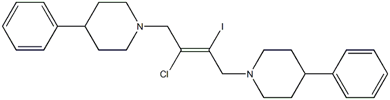 1,1'-[(E)-2-Chloro-3-iodo-2-butene-1,4-diyl]bis(4-phenylpiperidine) 구조식 이미지