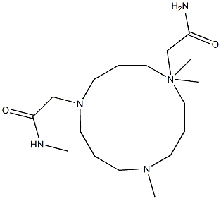 N,N,N',N'-Tetramethyl-1,5,9-triazacyclododecane-1,5-di(acetamide) 구조식 이미지