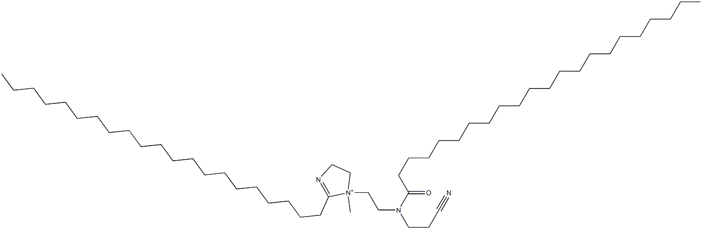 1-[2-[(2-Cyanoethyl)(1-oxodocosyl)amino]ethyl]-2-henicosyl-4,5-dihydro-1-methyl-1H-imidazol-1-ium Structure