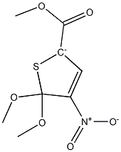 2-Methoxycarbonyl-4-nitro-5,5-dimethoxy-2,5-dihydrothiophen-2-ide 구조식 이미지