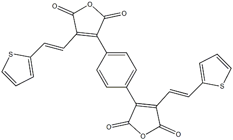3,3'-[1,4-Phenylene]bis[4-[2-(2-thienyl)ethenyl]furan-2,5-dione] 구조식 이미지