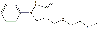 1-Phenyl-4-[(2-methoxyethoxy)methyl]pyrazolidin-3-one 구조식 이미지