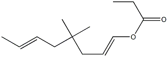 Propionic acid 4,4-dimethyl-1,6-octadienyl ester 구조식 이미지