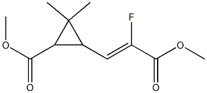 (Z)-2-Fluoro-3-[2-(methoxycarbonyl)-3,3-dimethylcyclopropyl]propenoic acid methyl ester Structure