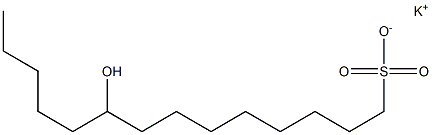 9-Hydroxytetradecane-1-sulfonic acid potassium salt Structure