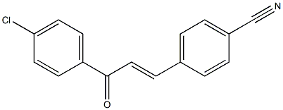 4-[(E)-3-Oxo-3-(4-chlorophenyl)-1-propenyl]benzonitrile 구조식 이미지