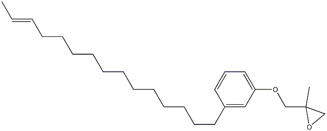 3-(13-Pentadecenyl)phenyl 2-methylglycidyl ether 구조식 이미지