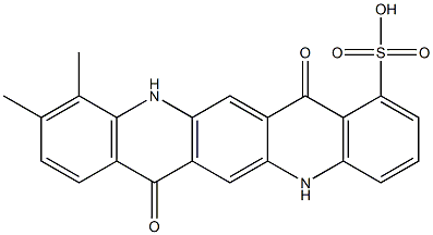 5,7,12,14-Tetrahydro-10,11-dimethyl-7,14-dioxoquino[2,3-b]acridine-1-sulfonic acid Structure