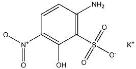 6-Amino-2-hydroxy-3-nitrobenzenesulfonic acid potassium salt 구조식 이미지