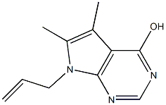 7-(2-Propenyl)-5,6-dimethyl-7H-pyrrolo[2,3-d]pyrimidin-4-ol Structure