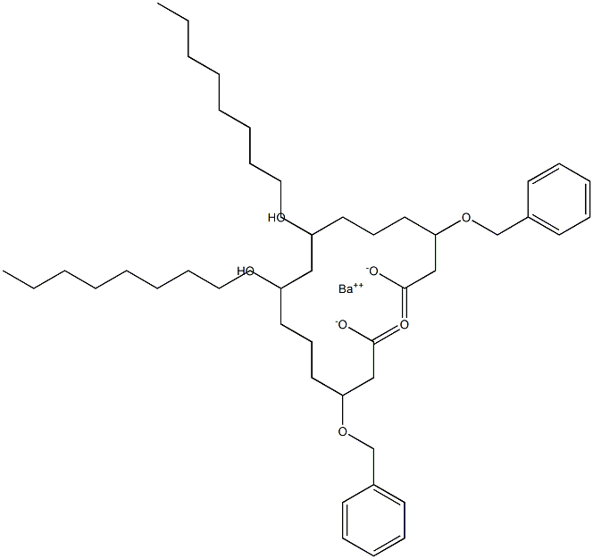 Bis(3-benzyloxy-7-hydroxystearic acid)barium salt 구조식 이미지